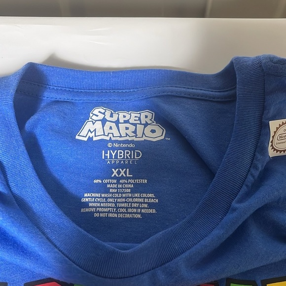 Nintendo Super Mario Blue T-Shirt authentic and hard to find - Picture 3 of 15